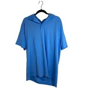 Men's 2XL Baby Blue Nike Golf Front Button Up Polo Golf Sportswear Country Club